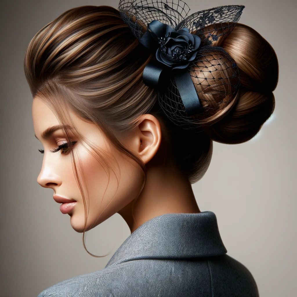 A-stylish-woman-with-her-hair-elegantly-arranged-in-a-bun-using-a-bun-net-showcasing-a-sophisticated-and-fashionable-appearance.-The-image-captures-h.webp